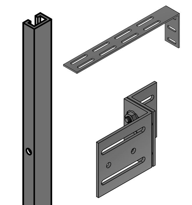 Bild-Set-kompl Mounting Set for light curtain AL3604.9